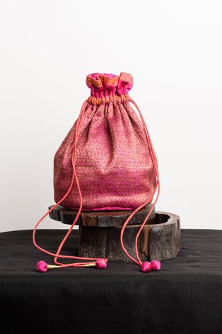 Pink Brocade Bag